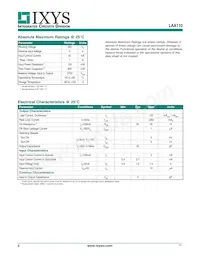 LAA110PTR Datasheet Page 2
