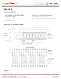 PB-16S Datasheet Cover