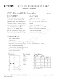 6N137M Datasheet Cover