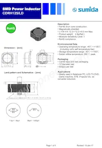 CDRH125/LDNP-821MC Datasheet Copertura