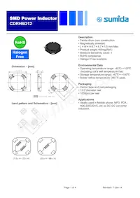 CDRH6D12NP-6R4NC Datasheet Copertura