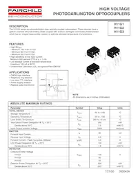 H11G3W Datenblatt Cover