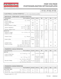 H11G3W Datasheet Pagina 2