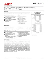SI8220CD-D-ISR Datenblatt Cover