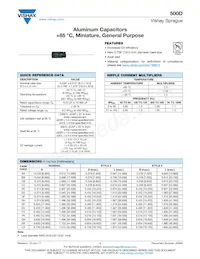 500D477M050FH5A Datasheet Copertura