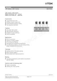 B82144B2563J000 Datasheet Pagina 2