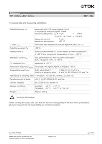 B82144B2563J000 Datasheet Pagina 4