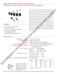 T491D686K016AS-F Datasheet Copertura