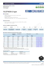 VLCF4028T-2R7N1R8-2 Datasheet Cover