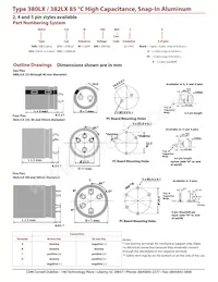 380LX181M450K012 Datasheet Pagina 2