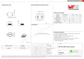 74457027 Datasheet Copertura