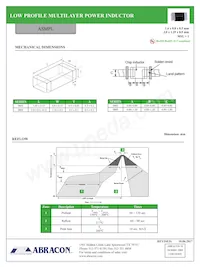 ASMPL-0805-R47N-T Datasheet Pagina 2