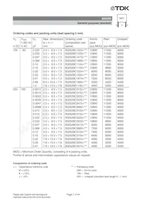 B32526R0227A000 Datasheet Pagina 7