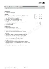 B41789K7278Q001 Datasheet Pagina 2