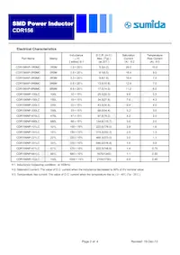 CDR156NP-6R8MC Datasheet Page 2