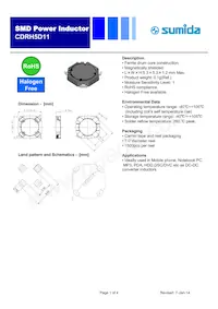 CDRH5D11NP-8R2NC Datasheet Copertura