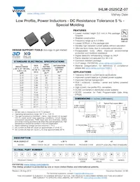 IHLM2525CZERR82M07 Datasheet Copertura