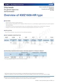 KMZ1608YHR601BTD25 Datasheet Pagina 3