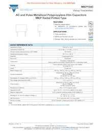 MKP1840610254 Datasheet Copertura