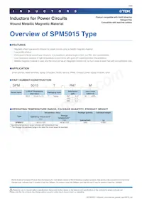 SPM5015T-3R3M Datasheet Page 3