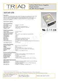 AEU65-150 Datasheet Cover
