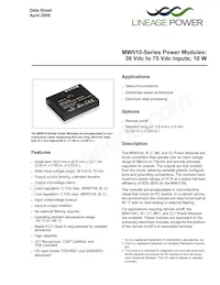 MW010C數據表 封面