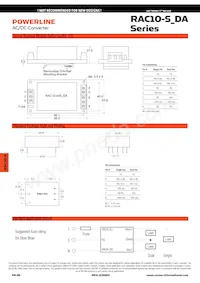 RAC10-3.3SA-E-ST Datasheet Pagina 2