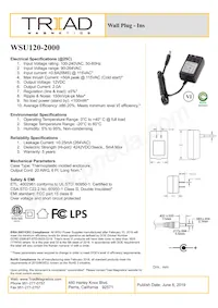 WSU120-2000 Datasheet Cover