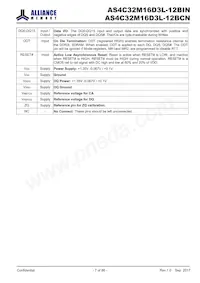 AS4C32M16D3L-12BCN Datasheet Pagina 7