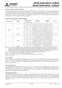 AS4C32M16D3L-12BCN Datasheet Pagina 15