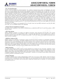 AS4C32M16D3L-12BCN Datasheet Pagina 17