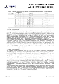 AS4C64M16D2A-25BINTR數據表 頁面 18