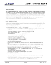 AS4C64M16D2B-25BCN Datasheet Pagina 6