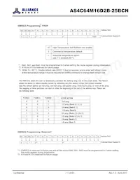 AS4C64M16D2B-25BCN Datasheet Pagina 11