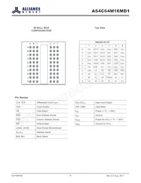 AS4C64M16MD1-5BINTR Datasheet Page 4