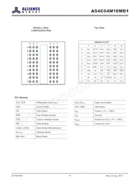 AS4C64M16MD1-5BINTR Datasheet Pagina 4