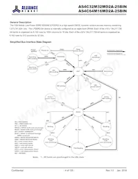 AS4C64M16MD2A-25BIN Datasheet Pagina 4