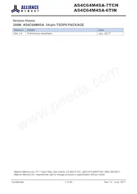 AS4C64M4SA-6TIN Datenblatt Cover