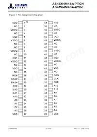 AS4C64M4SA-6TIN Datenblatt Seite 3