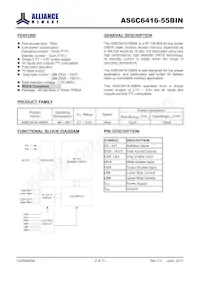 AS6C6416-55BINTR Datasheet Pagina 2