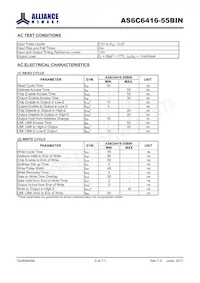 AS6C6416-55BINTR Datasheet Pagina 5