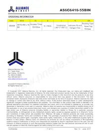 AS6C6416-55BINTR Datasheet Pagina 11