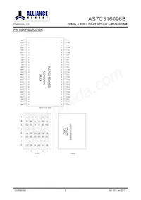 AS7C316096B-10BIN Datasheet Pagina 4