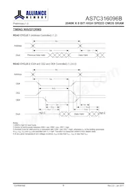 AS7C316096B-10BIN Datasheet Pagina 7