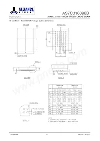 AS7C316096B-10BIN數據表 頁面 11