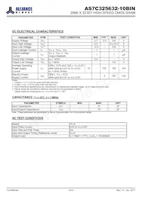 AS7C325632-10BINTR Datasheet Pagina 5