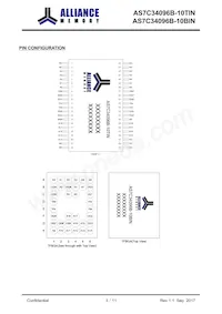 AS7C34096B-10BINTR Datasheet Pagina 3