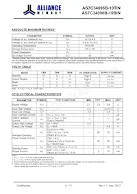 AS7C34096B-10BINTR Datasheet Pagina 4