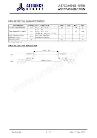 AS7C34096B-10BINTR Datasheet Page 8