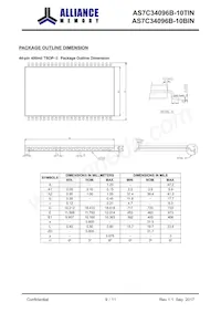 AS7C34096B-10BINTR Datasheet Pagina 9